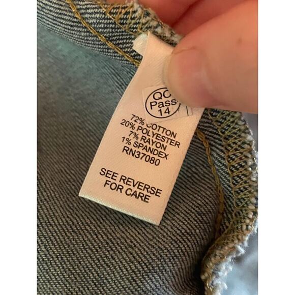 Versona Women's Denim Jean Vest. Button down. Boho Biker Festival. XL - Picture 3 of 7